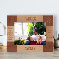 You Are My Morning Sunshine After A Dark Night Personalized Wooden Frame-7" x 5" Brown Horizontal