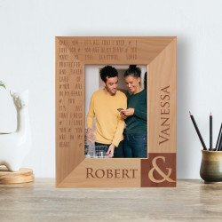 Babe You It's All That I Need Personalized Wooden Frame 3 1/2" x 5" Brown (Vertical)