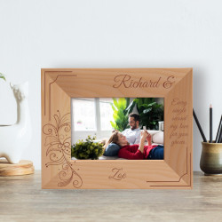 Every Single Second My Love For You Grows Personalized Wooden Frame-5" x 3 1/2" Brown Horizontal