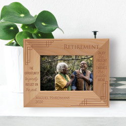 Enjoy The Present And Embrace The Future Ahead Personalized Wooden Frame-5" x 3 1/2" Brown Horizontal