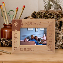 I Want You To Continue Being The Absolute Best Part Of My Life Personalized Wooden Frame-5" x 3 1/2" Brown Horizontal