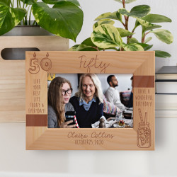 Live Your Best Life Today & Everyday Personalized Wooden Frame-6" x 4" Brown Horizontal