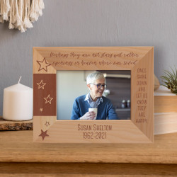 Perhaps They Are Not Stars But Rather Openings In Heaven Personalized Wooden Frame-5" x 3 1/2" Brown Horizontal