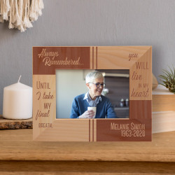 Until I Take My Final Breath Personalized Wooden Frame-5" x 3 1/2" Brown Horizontal
