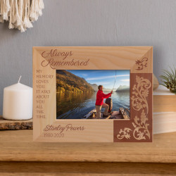 My Memory Loves You Personalized Wooden Frame-5" x 3 1/2" Brown Horizontal