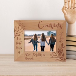 Love Still Keeps Us Together Personalized Wooden Frame-5" x 3 1/2" Brown Horizontal