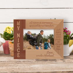 A Niece Is Someone Special To Remember Personalized Wooden Frame-5" x 3 1/2" Brown Horizontal