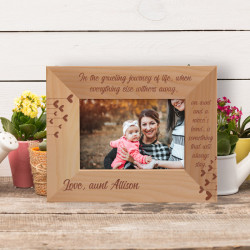 In The Grueling Journey Of Life, When Everything Else Wishes Away Personalized Wooden Frame-5" x 3 1/2" Brown Horizontal