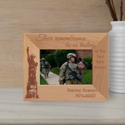 Their Remembrance Be As Lasting Personalized Wooden Frame-5" x 3 1/2" Brown Horizontal