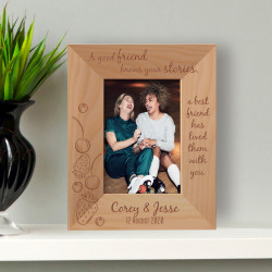 Je T’aime Personalized Wooden Picture Frame 4" x 6" Finished (Frames)
