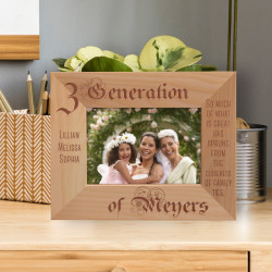 So Much Of What Is Great Has Sprung From The Closeness Of Family Ties Personalized Wooden Frame-5" x 3 1/2" Brown Horizontal