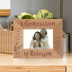 3 Generation We May Have Our Differences But Personalized Wooden Frame-5" x 3 1/2" Brown Horizontal