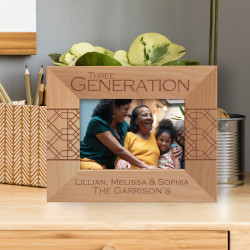 Three Generation Personalized Wooden Frame