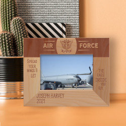 Spread Your Wings & Let The Eagle Inside You Fly Personalized Wooden Frame-5" x 3 1/2" Brown Horizontal