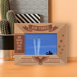 My Soul Is In The Sky Personalized Wooden Frame-5" x 3 1/2" Brown Horizontal