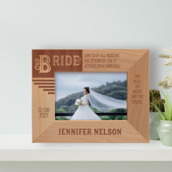 Love Is Of All Passions The Strongest Personalized Wooden Frame-5" x 3 1/2" Brown Horizontal