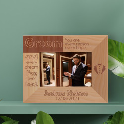 You Are Every Reason, Every Hope And Every Dream Personalized Wooden Frame-5" x 3 1/2" Brown Horizontal