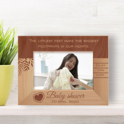 The Littlest Feet Make The Biggest Footprints In Our Hearts Personalized Wooden Frame