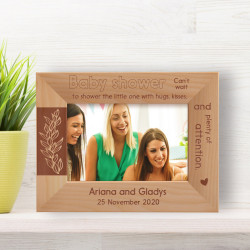 Can't Wait To Shower The Little One Personalized Wooden Frame