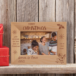Merry Christmas Just Remember The True Spirit Of Christmas Personalized Wooden Frame