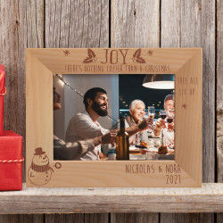 Joy There's Nothing Cozier Than A Christmas Personalized Wooden Frame