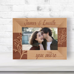 I Love You More Personalized Wooden Frame