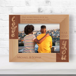 One Word Frees Us Of All The Weight And Pain Of Life Personalized Wooden Frame