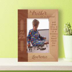 A Brother Is A Friend Personalized Wooden Frame