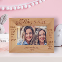 Big Sister Personalized Wooden Frame