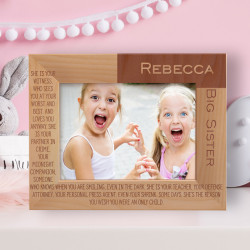 Big Sister Personalized Wooden Frame
