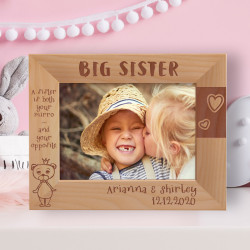 Big Sister Personalized Wooden Frame