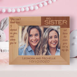 Big Sister Personalized Wooden Frame