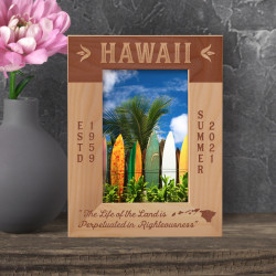 Hawaii Personalized Wooden Frame