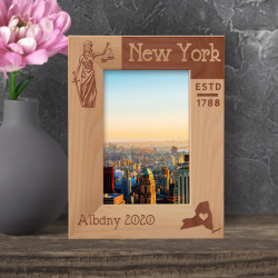 New York Personalized Wooden Frame
