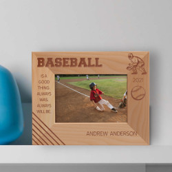 Is A Good Thing Always Was Always Will Be Personalized Wooden Frame-5" x 3 1/2" Brown Horizontal