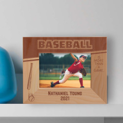 Is More Than A Game Personalized Wooden Frame-5" x 3 1/2" Brown Horizontal