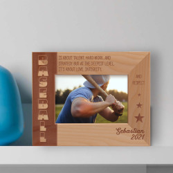 Is About Talent Hard Work And Strategy But At The Deepest Level It's About Love Integrity And Respect Personalized Wooden Frame-5" x 3 1/2" Brown Horizontal