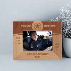 Where Fear Is Present Wisdom Cannot Be Personalized Wooden Frame-5" x 3 1/2" Brown Horizontal