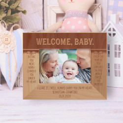 Before You Were Born Personalized Wooden Frame-5" x 3 1/2" Brown Horizontal