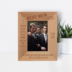 The Only Thing Better Than Having You As My Brother Personalized Wooden Frame 3" x 5" Brown (Vertical)