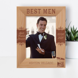 Best Friend Forever Personalized Wooden Frame 5" x 7" Brown (Vertical)