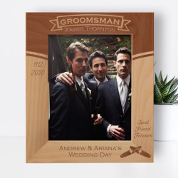 Best Friend Forever Personalized Wooden Frame 8" x 10" Brown (Vertical)
