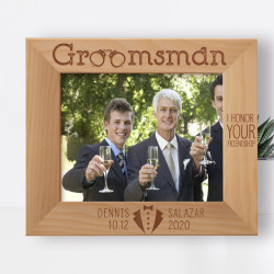 I Honor Your Friendship Personalized Wooden Frame-10" x 8" Brown Horizontal