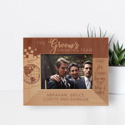 Thanks For Standing By My Side Today & Always Personalized Wooden Frame-5" x 3 1/2" Brown Horizontal