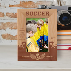 Keep Working Even When No One Is Watching Personalized Wooden Frame 4" x 6" Brown (Vertical)