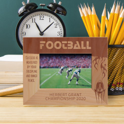 Success Is Measured By Your Discipline And Inner Peace Personalized Wooden Frame-5" x 3 1/2" Brown Horizontal