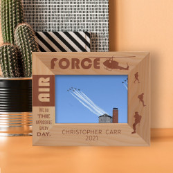 We Do The Impossible Every Day Personalized Wooden Frame-5" x 3 1/2" Brown Horizontal