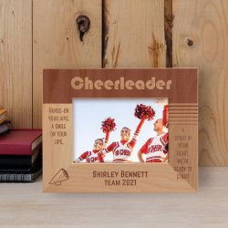 Hands-On Your Hips, A Smile On Your Lips Personalized Wooden Frame-5" x 3 1/2" Brown Horizontal