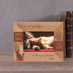 This Is Not Goodbye... Personalized Wooden Frame-5" x 3 1/2" Brown Horizontal