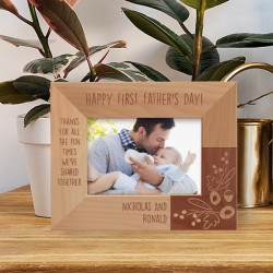Thanks For All The Fun Times We've Shared Together Personalized Wooden Frame-5" x 3 1/2" Brown Horizontal
